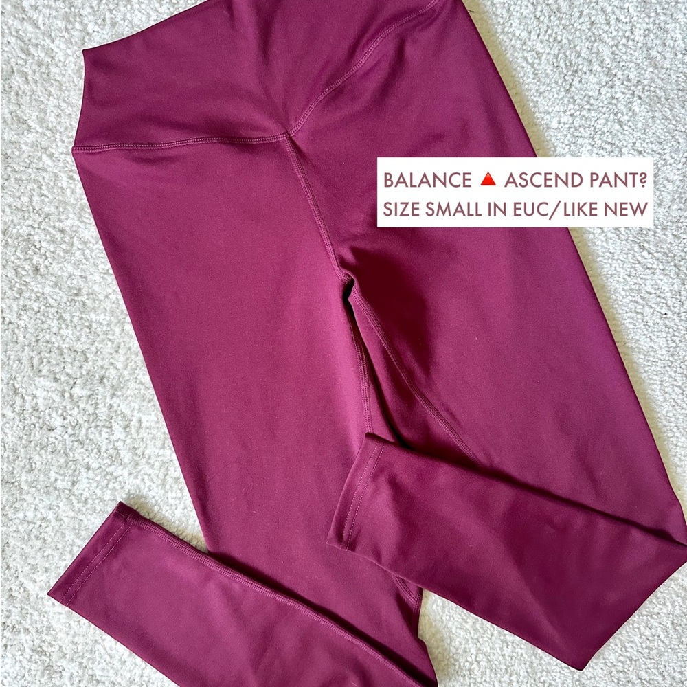 Balance Vitality Ascend Pant legging - burgundy wine color - size small
